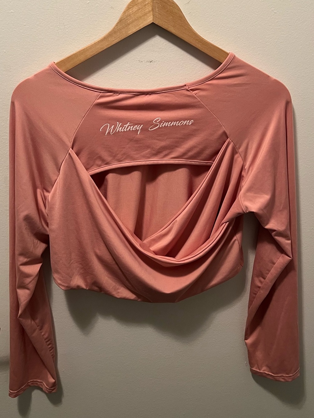 ✨ Gymshark x Whitney Simmons Open Back Crop Top Pink L